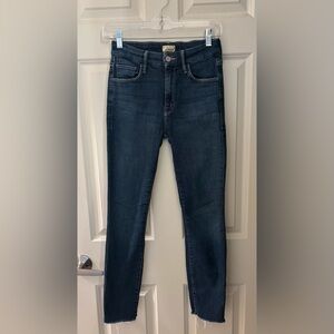 MOTHER Denim The Looker Ankle Fray in Girl Crush Wash, Size 24